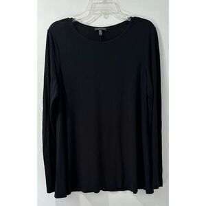 Eileen Fisher women’s long sleeve black light weight tunic size S/P.  #45-1390